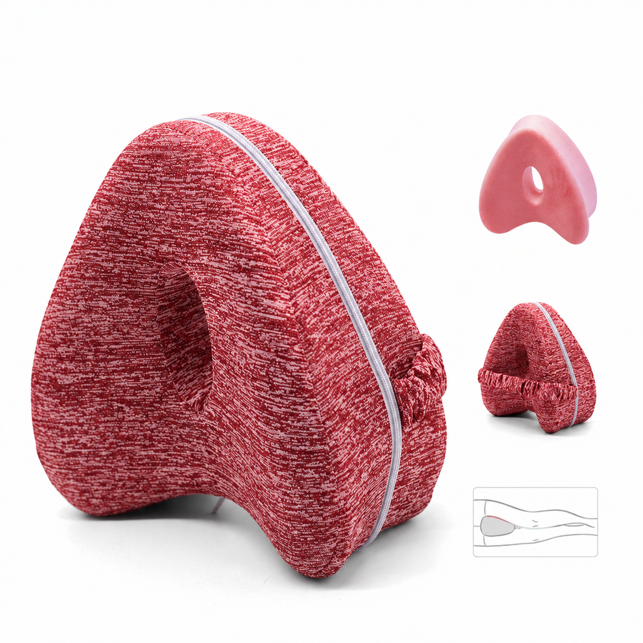 Heart-shaped Memory Foam Leg Pillow Contour Legacy Leg Pillow