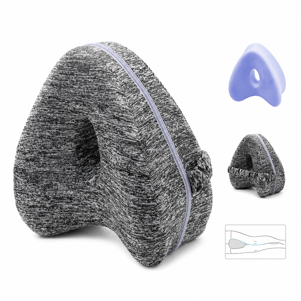 Heart-shaped Memory Foam Leg Pillow Contour Legacy Leg Pillow