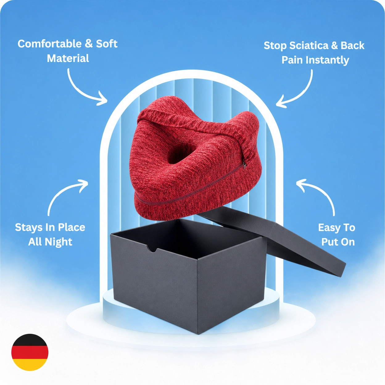 Heart-shaped Memory Foam Leg Pillow Contour Legacy Leg Pillow